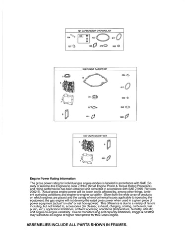 Gasket sets