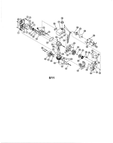 Crankcase/fuel tank/cylinder