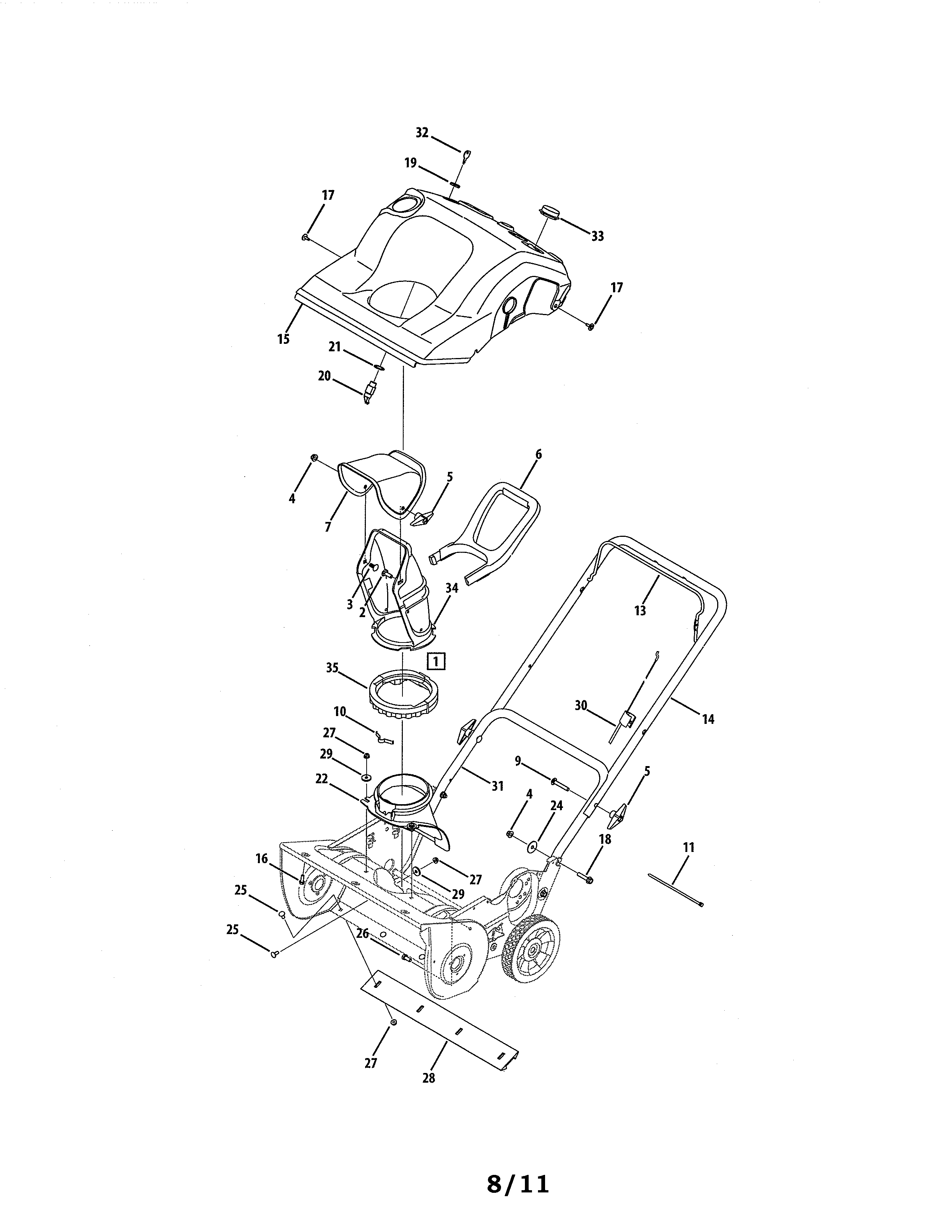 Chute & handle