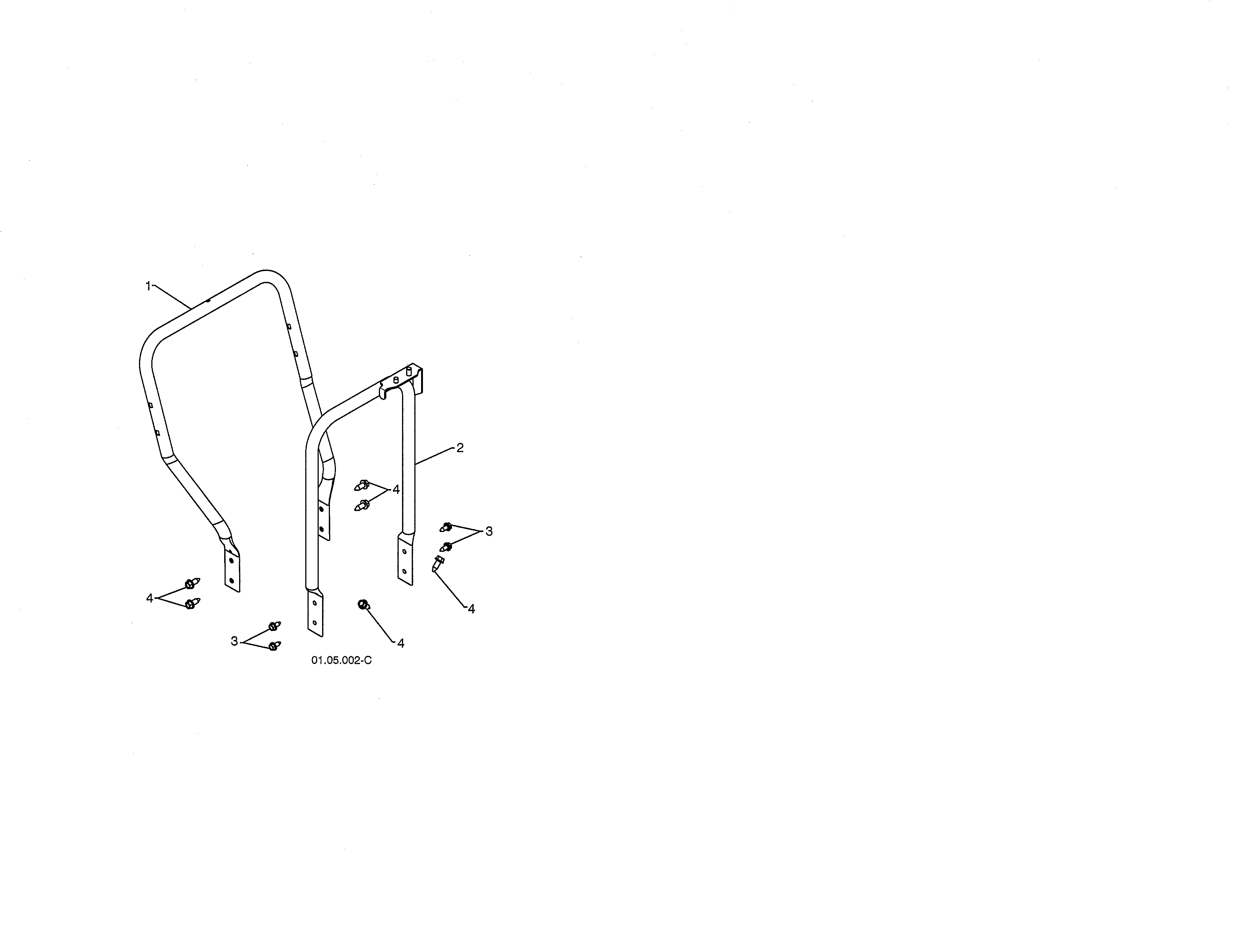 Lower handle/pivot support weldment