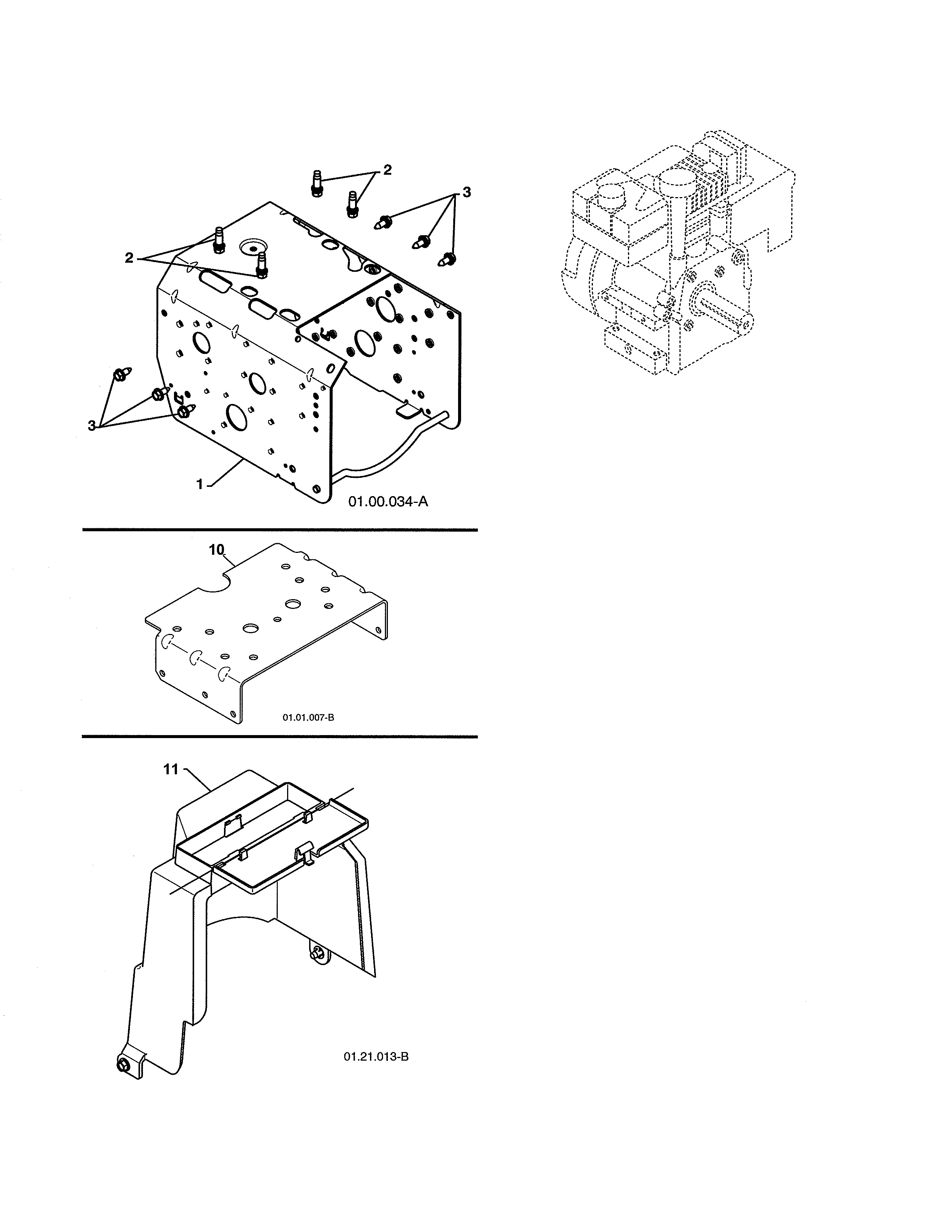 Engine/mount/cover/frame