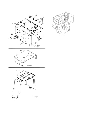 Engine/mount/cover/frame