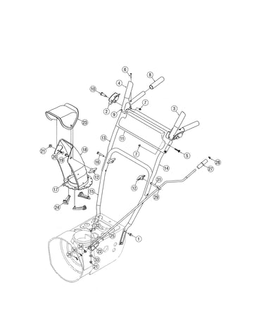 Handles/upper chute