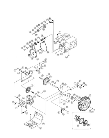 Drive belt/wheel assembly
