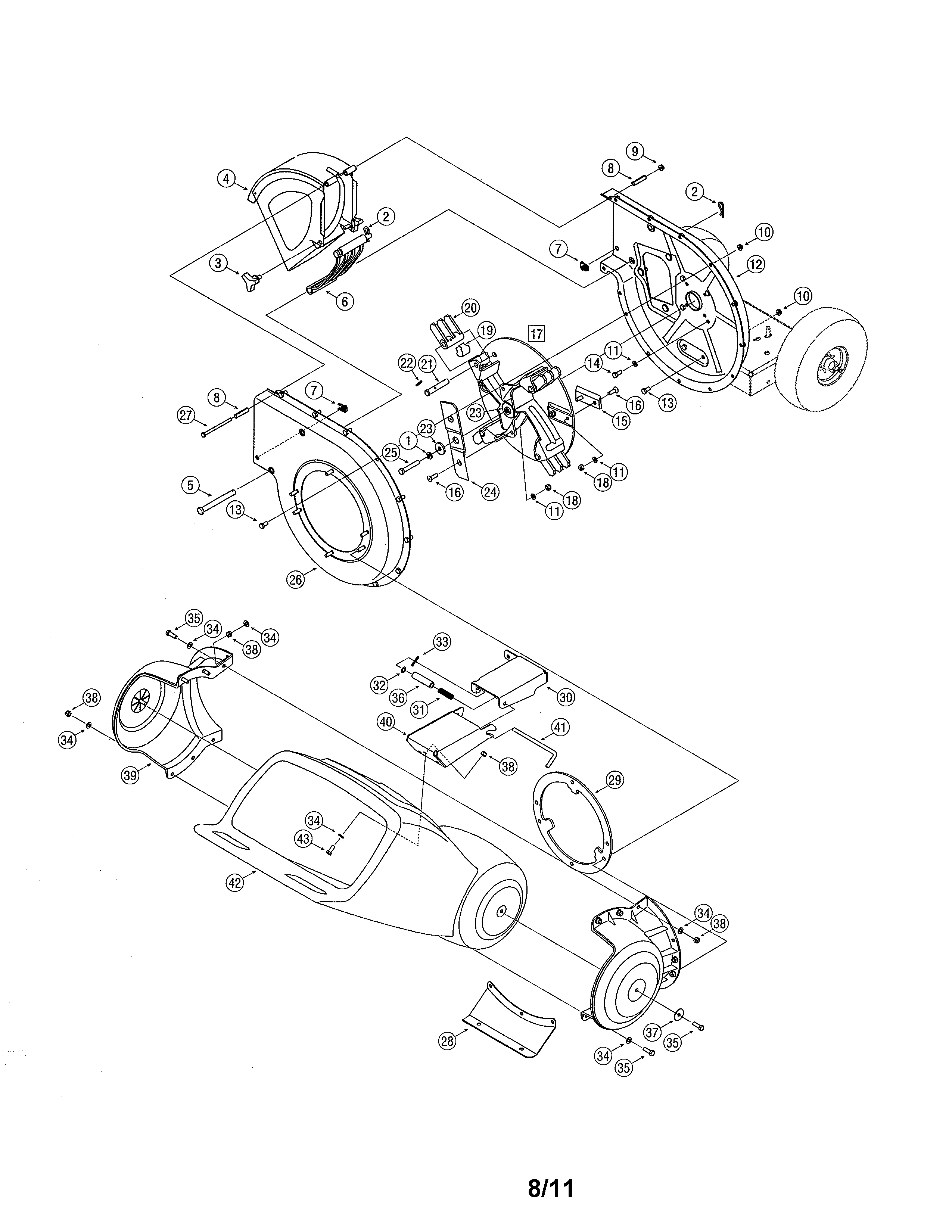 Hopper assy/chute deflector