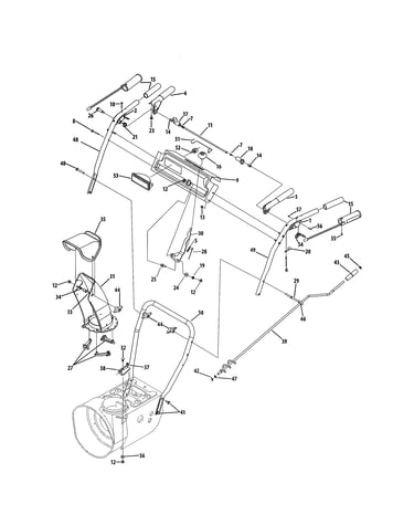 E/f-style handle/frame/discharge chute