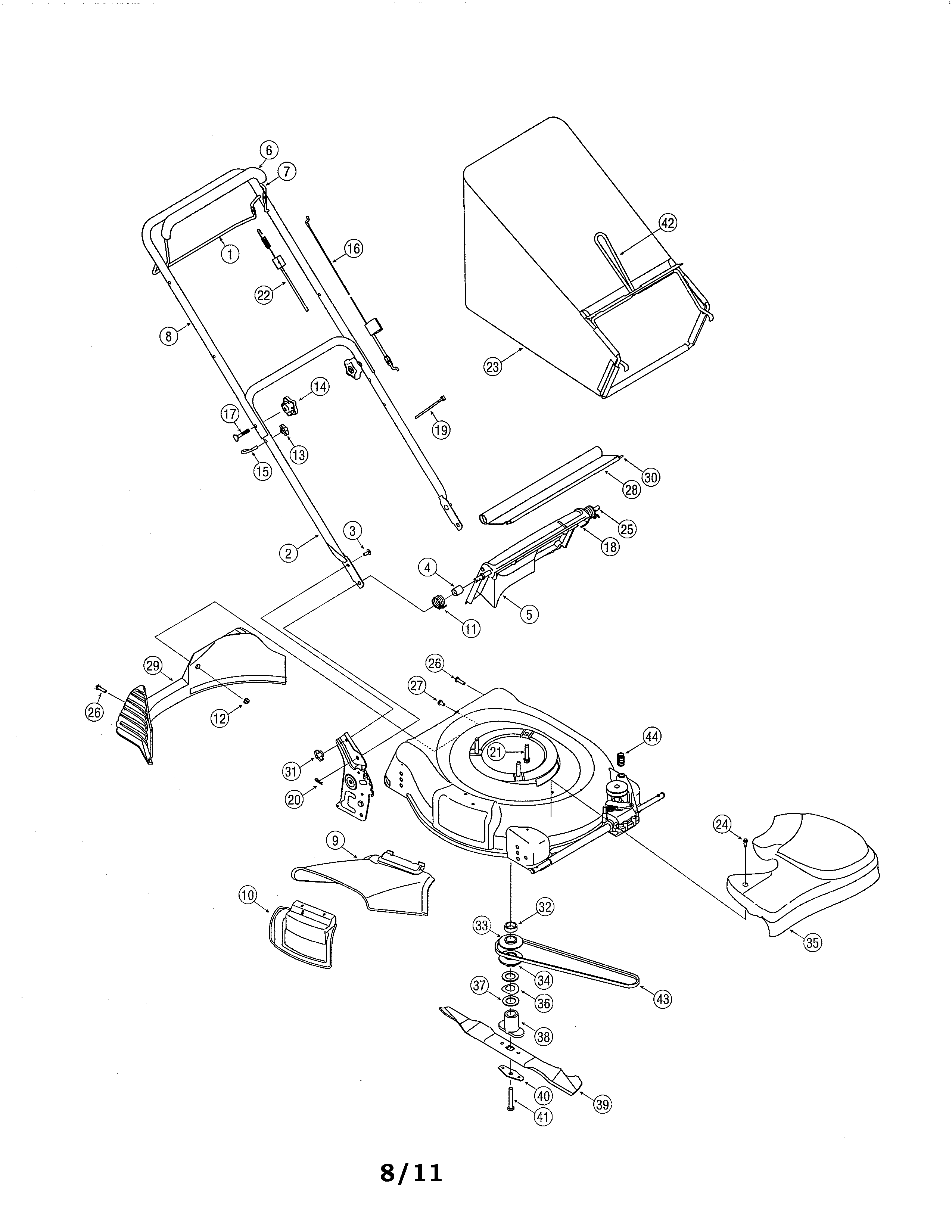 Handle/blade/frame