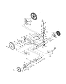 Wheels/deflector chute