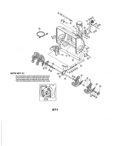 Auger gearbox and housing