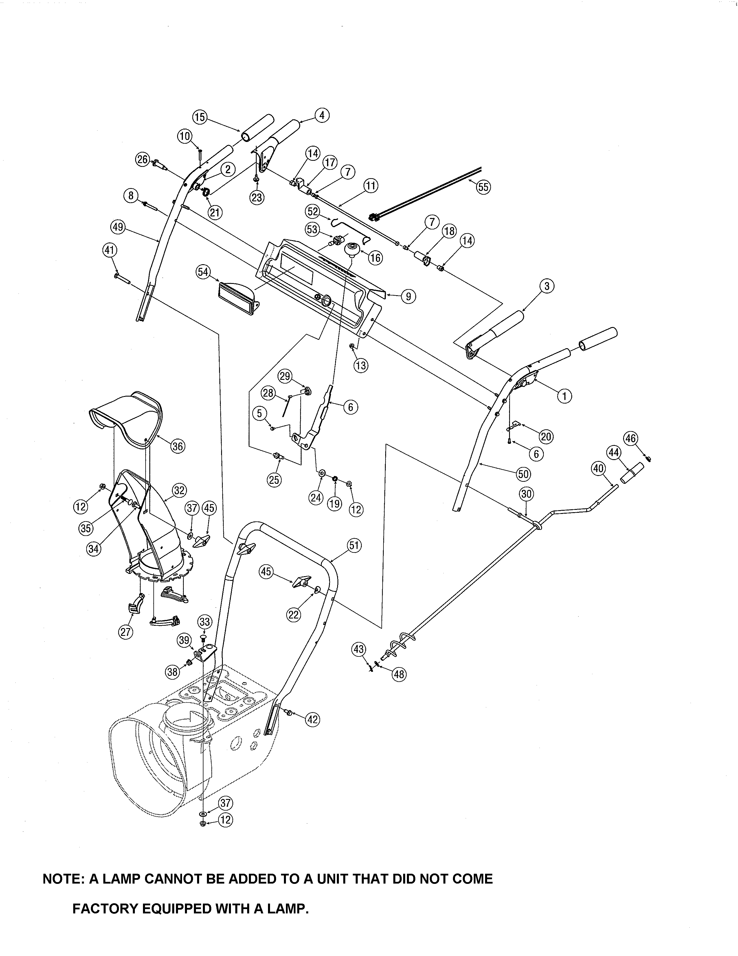 Handles/upper chute