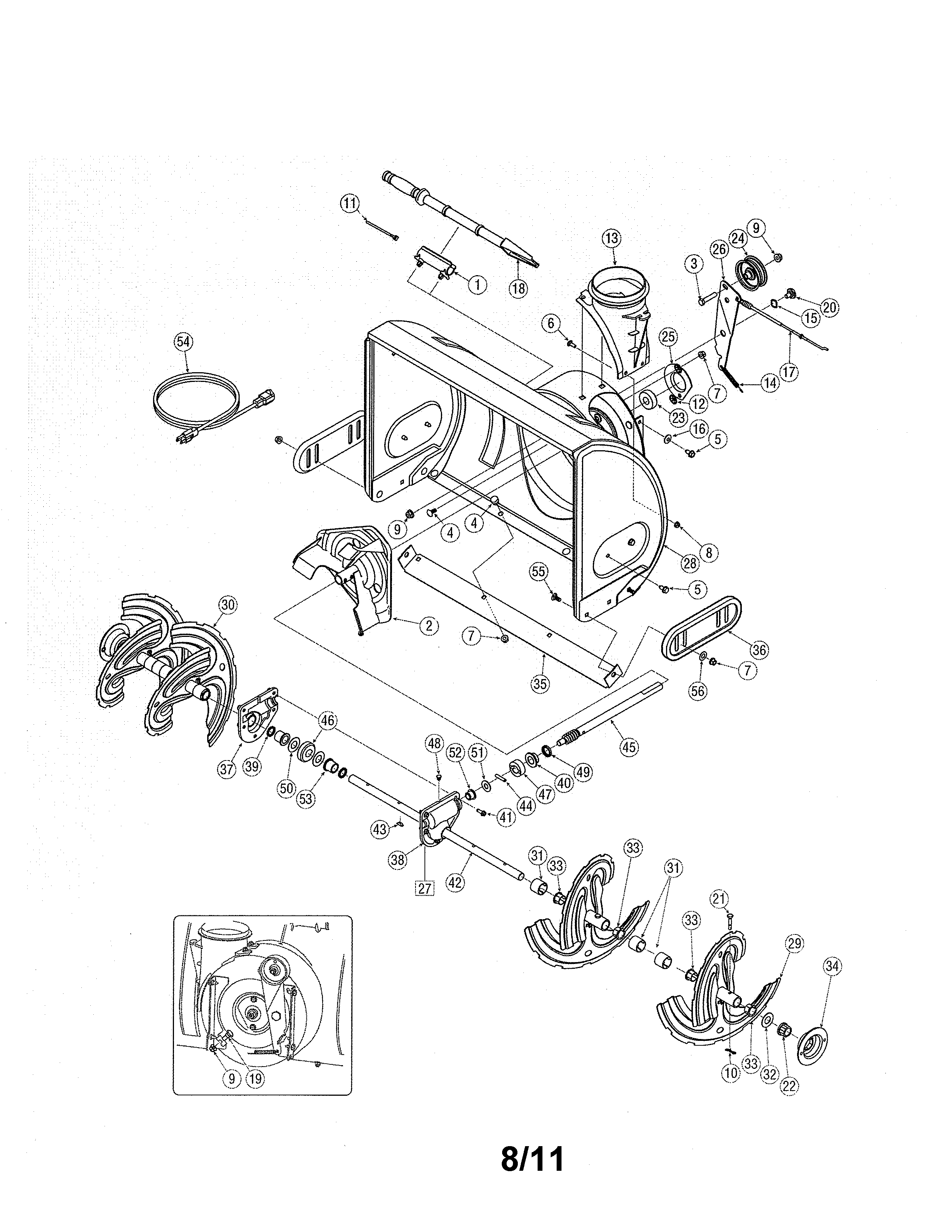 Auger and gearbox