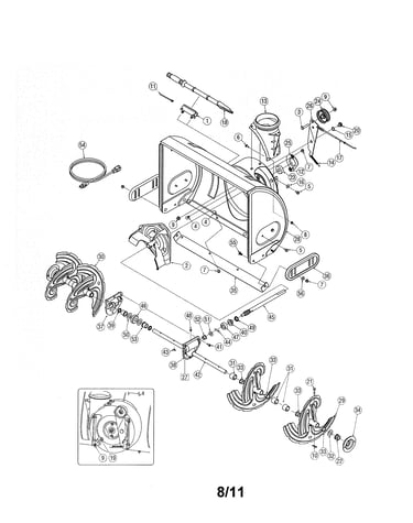 Auger and gearbox