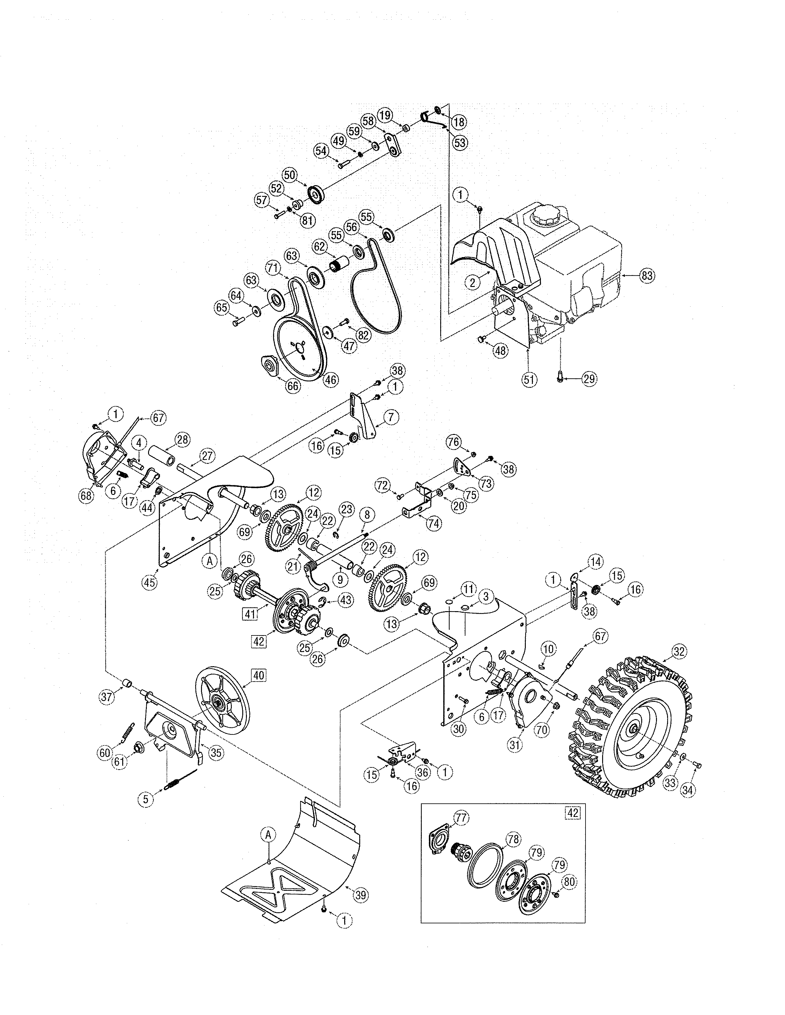Wheels/clutch/engine
