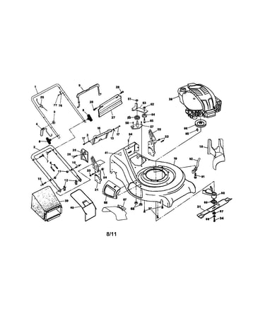 Engine/housing/handle