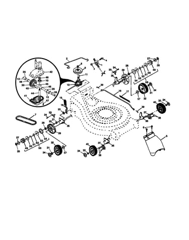 Drive control/gear case/wheels