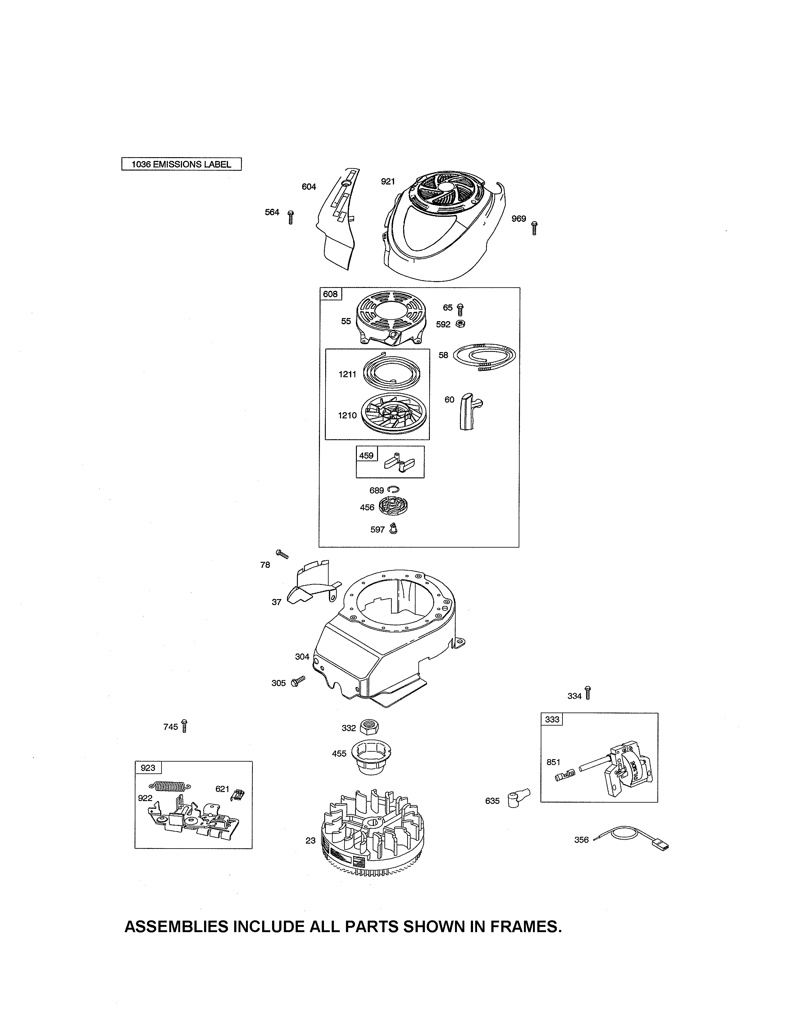 REWIND STARTER/FLYWHEEL