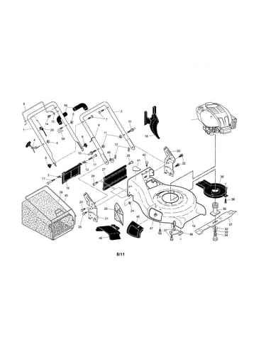 Engine/housing/handle