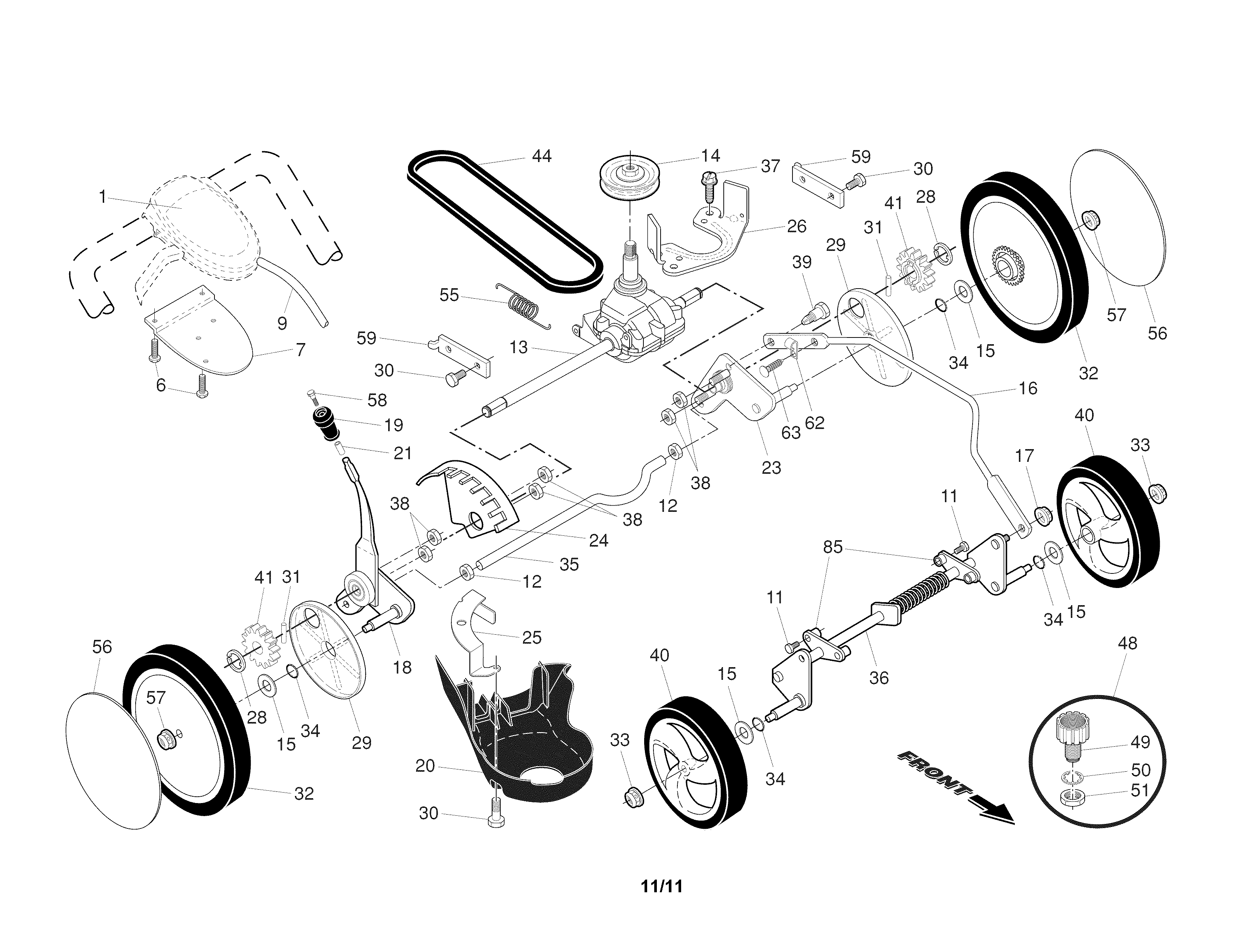 DRIVE CONTROL/GEAR CASE/WHEELS