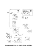Carburetor/fuel tank/muffler