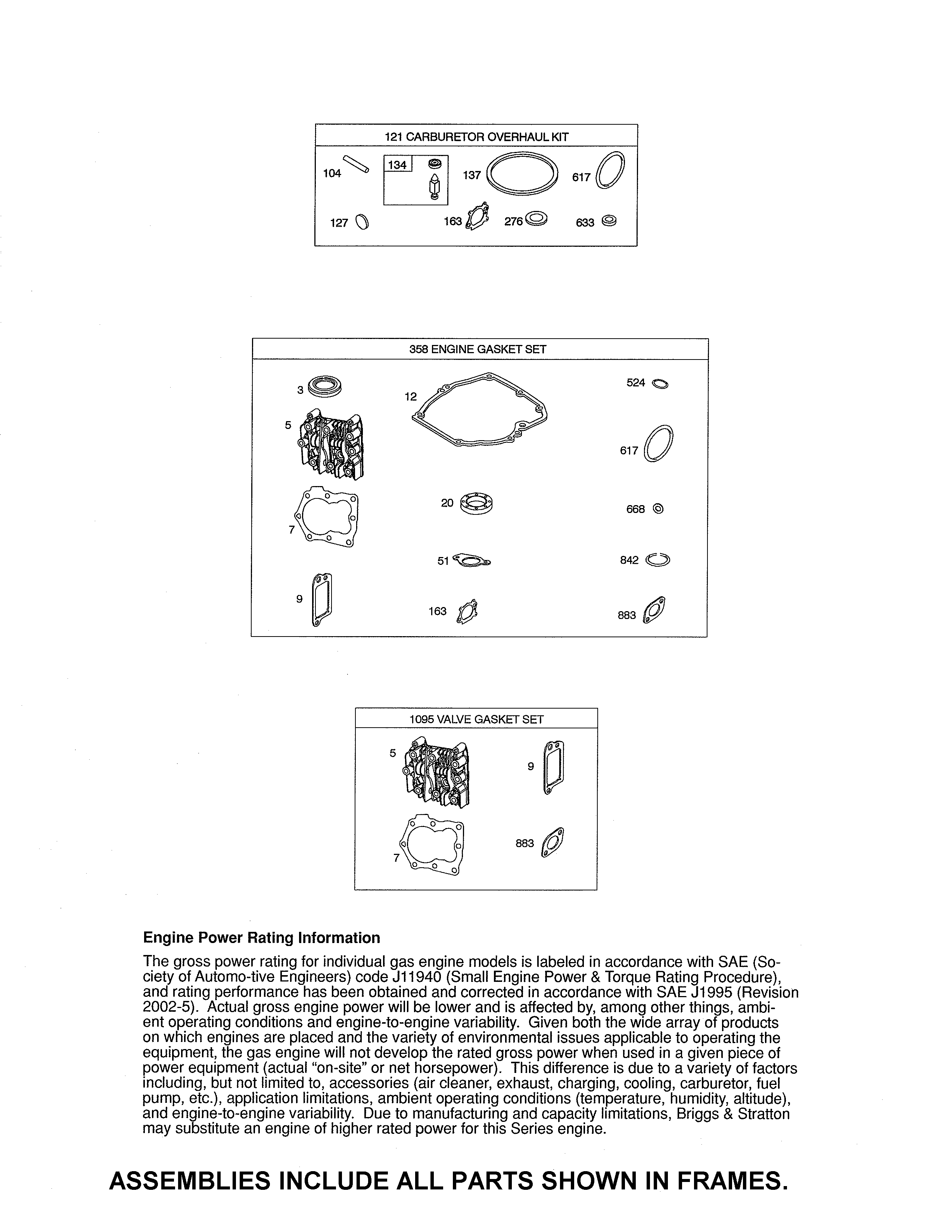 Gasket sets