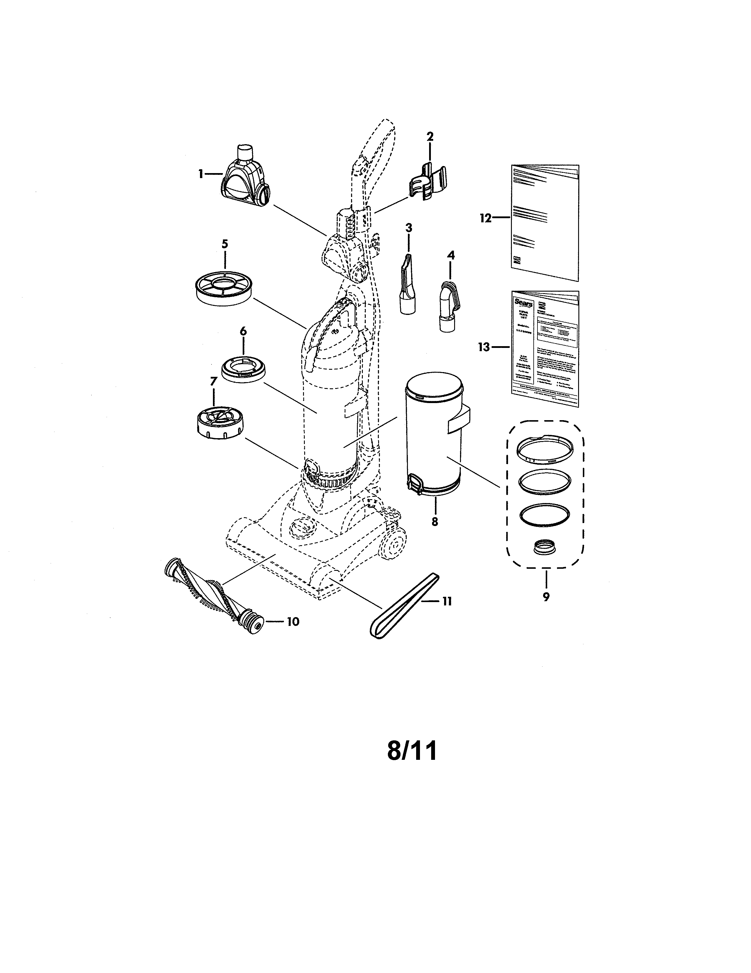 Upright vacuum