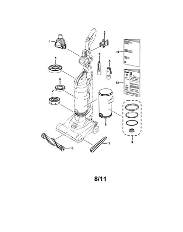 Upright vacuum