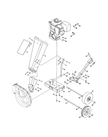 Chute/frame/wheels