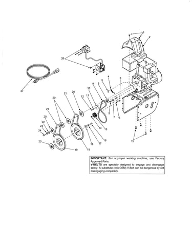 Auger pulley/electric start