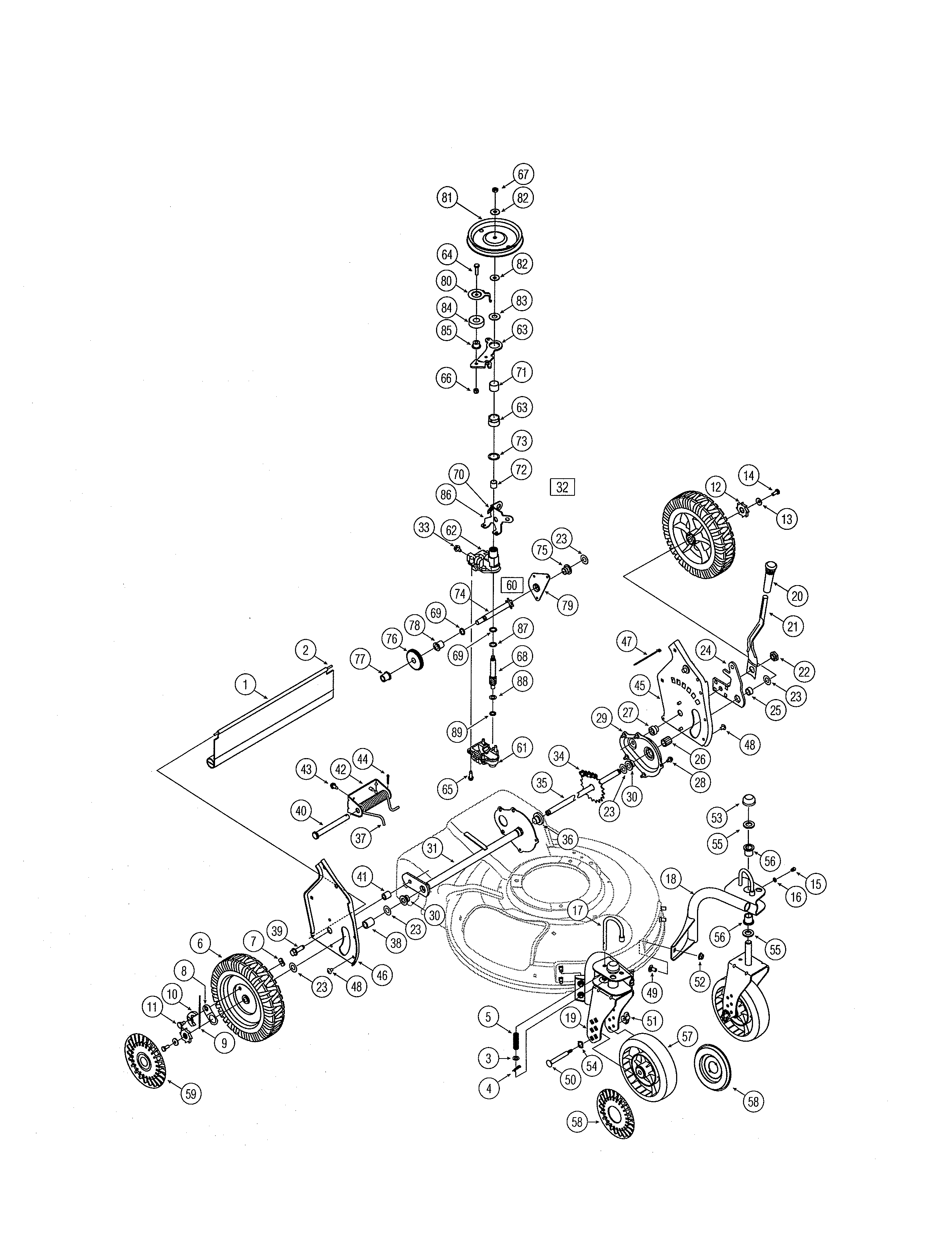 Wheels/transmission