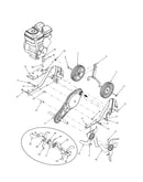 Tine assembly/wheels