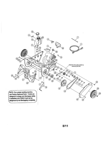Auger & housing/fuel tank