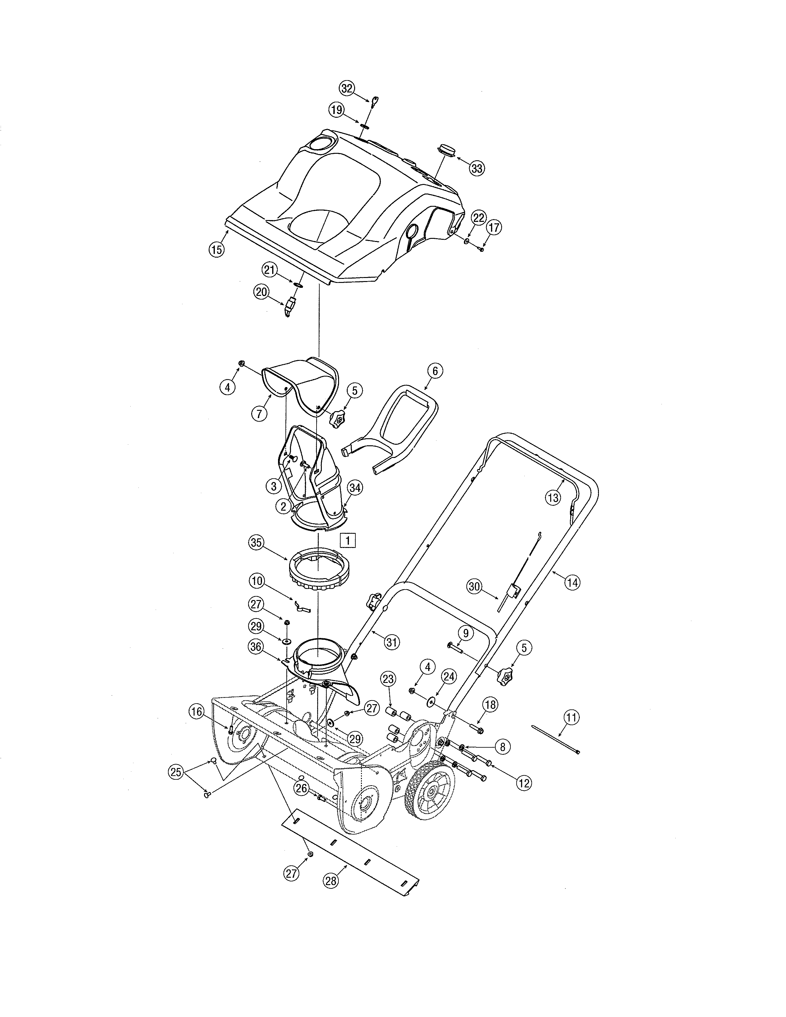 Chute/handle
