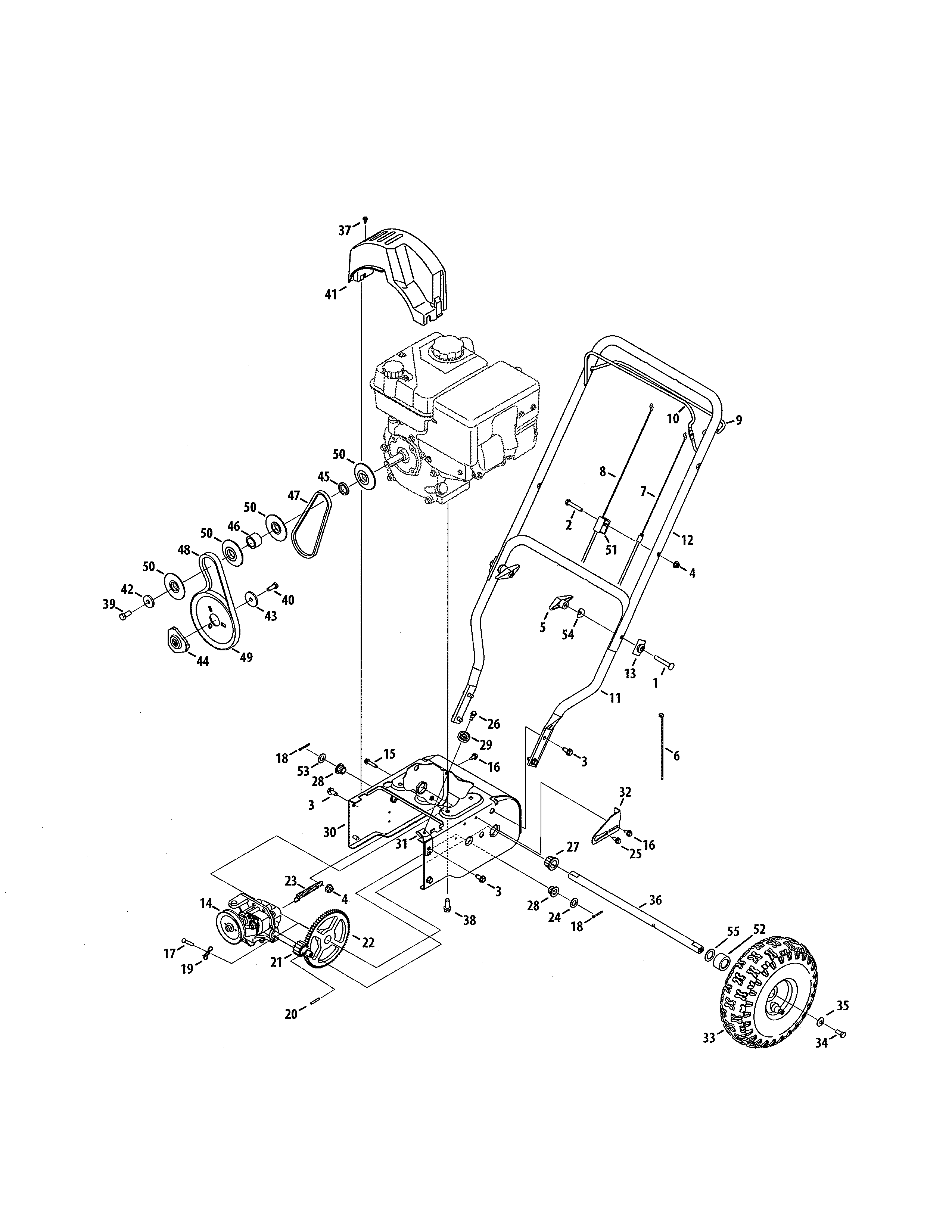 HANDLE/FRAME/DRIVE SYSTEM