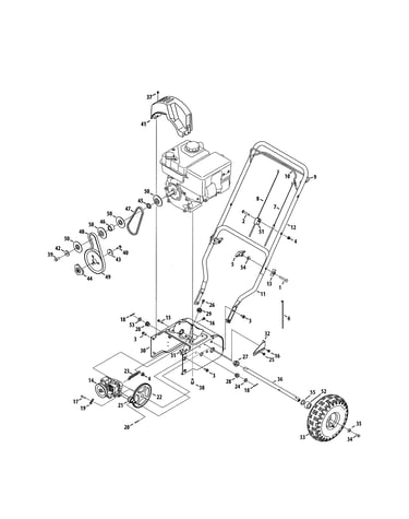 Handle/frame/drive system