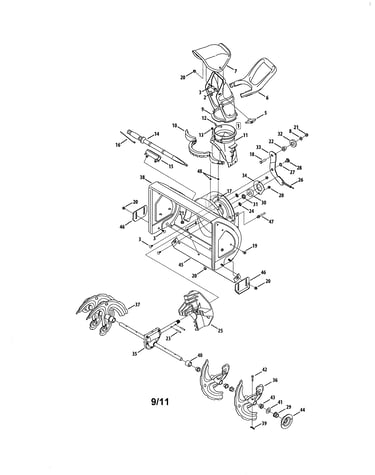 Auger/housing/discharge chute