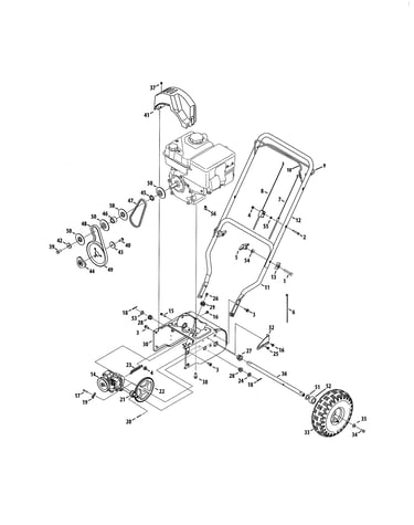 Handle/frame/drive system