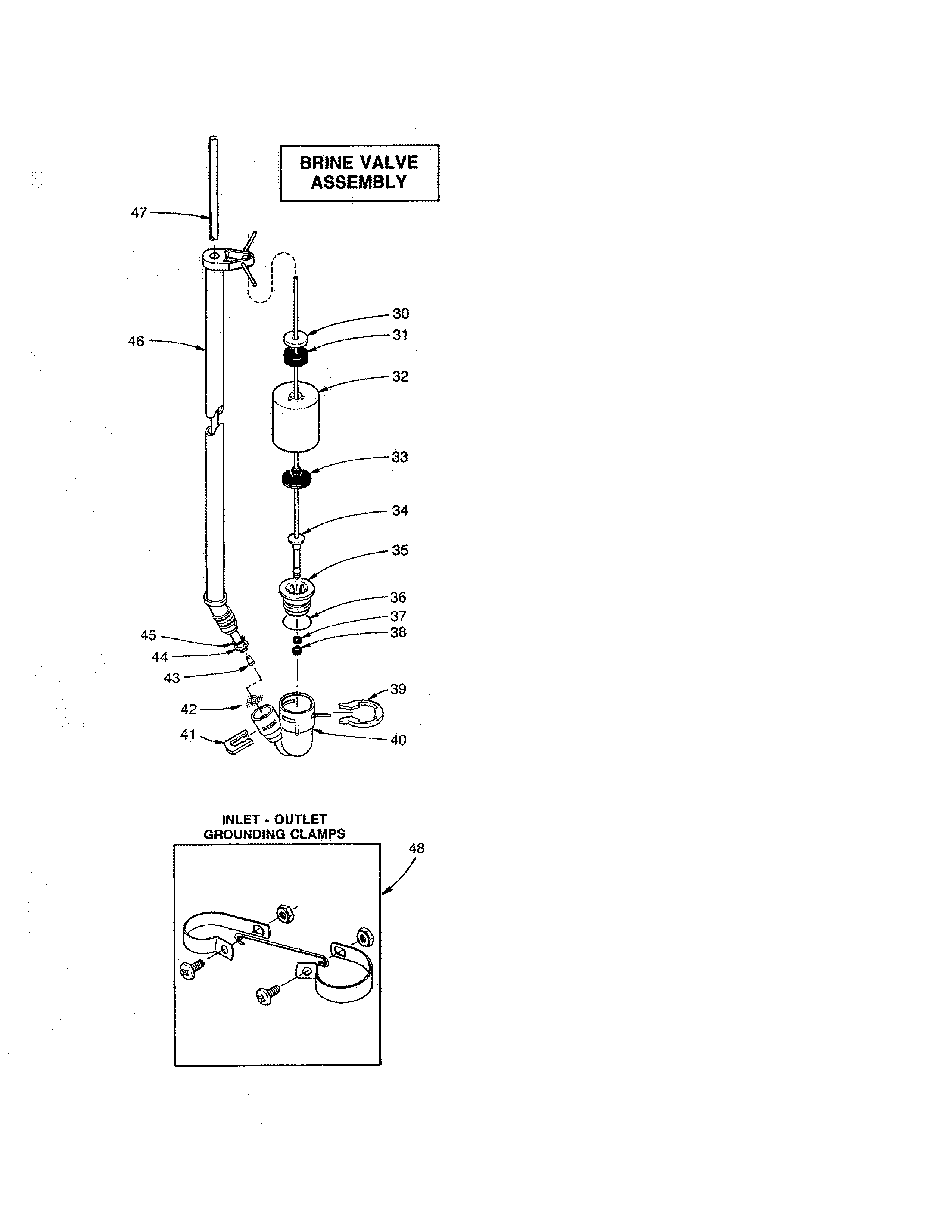 Brine valve assembly