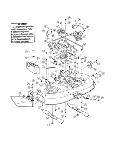 42" deck - manual pto
