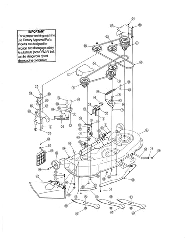 46" deck - manual pto