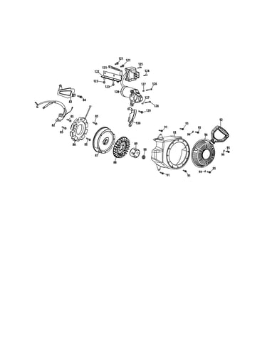 Starter assembly/blower housing