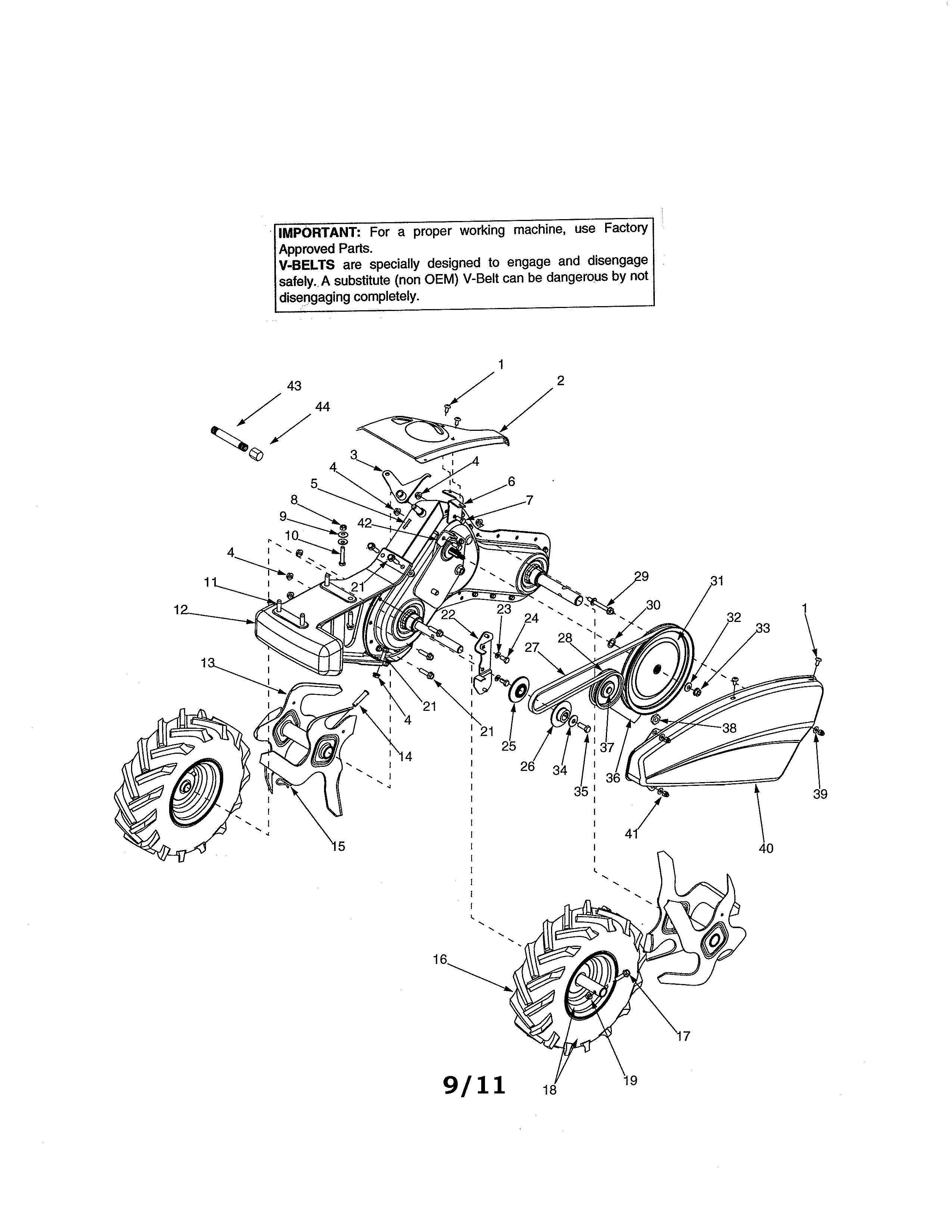 Tine/wheels