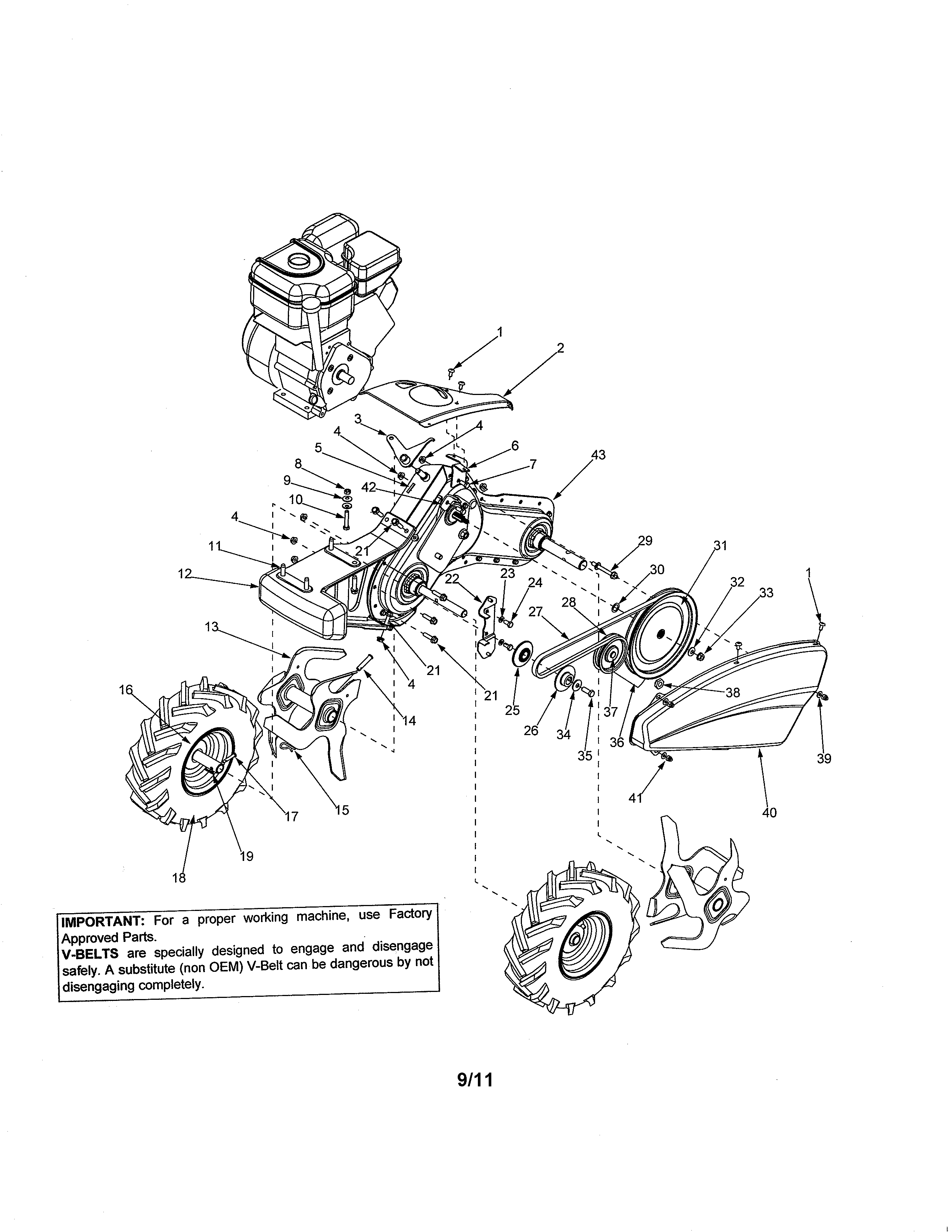 ENGINE/WHEELS/TINES