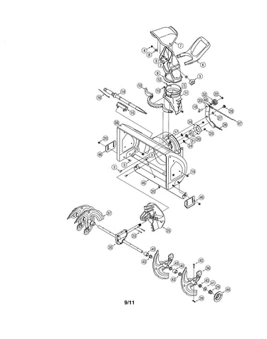 Auger & housing/chute