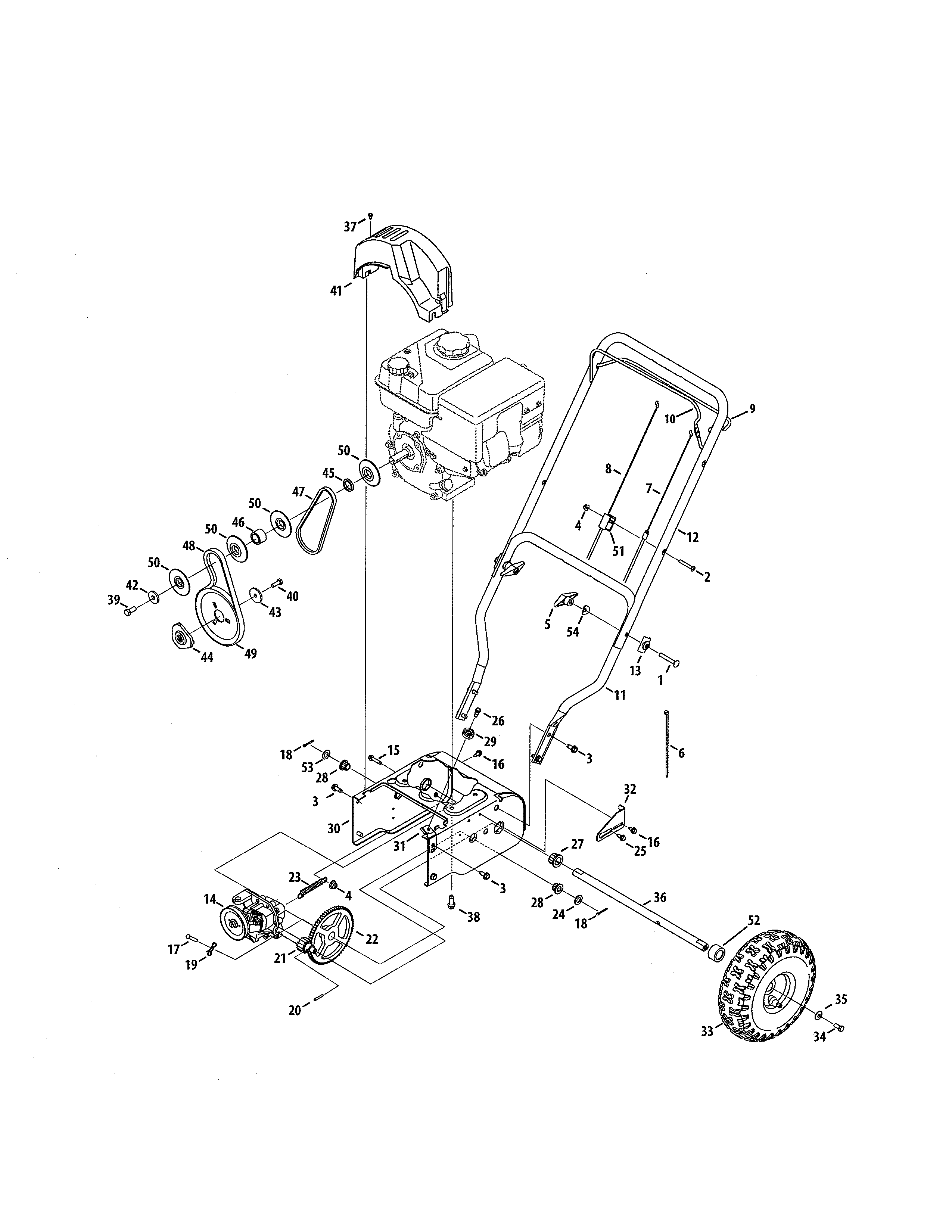 Handle/frame/drive system