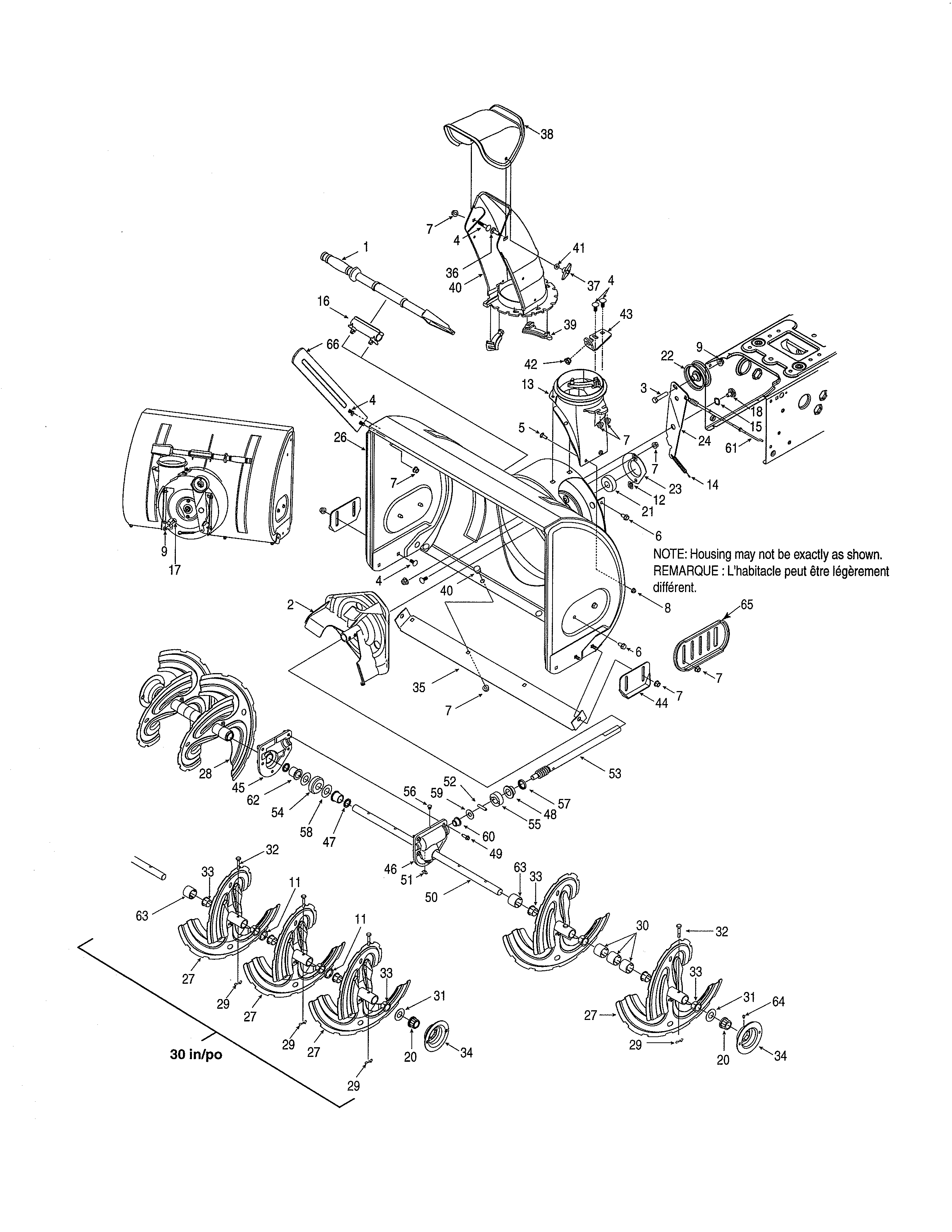 Auger & housing