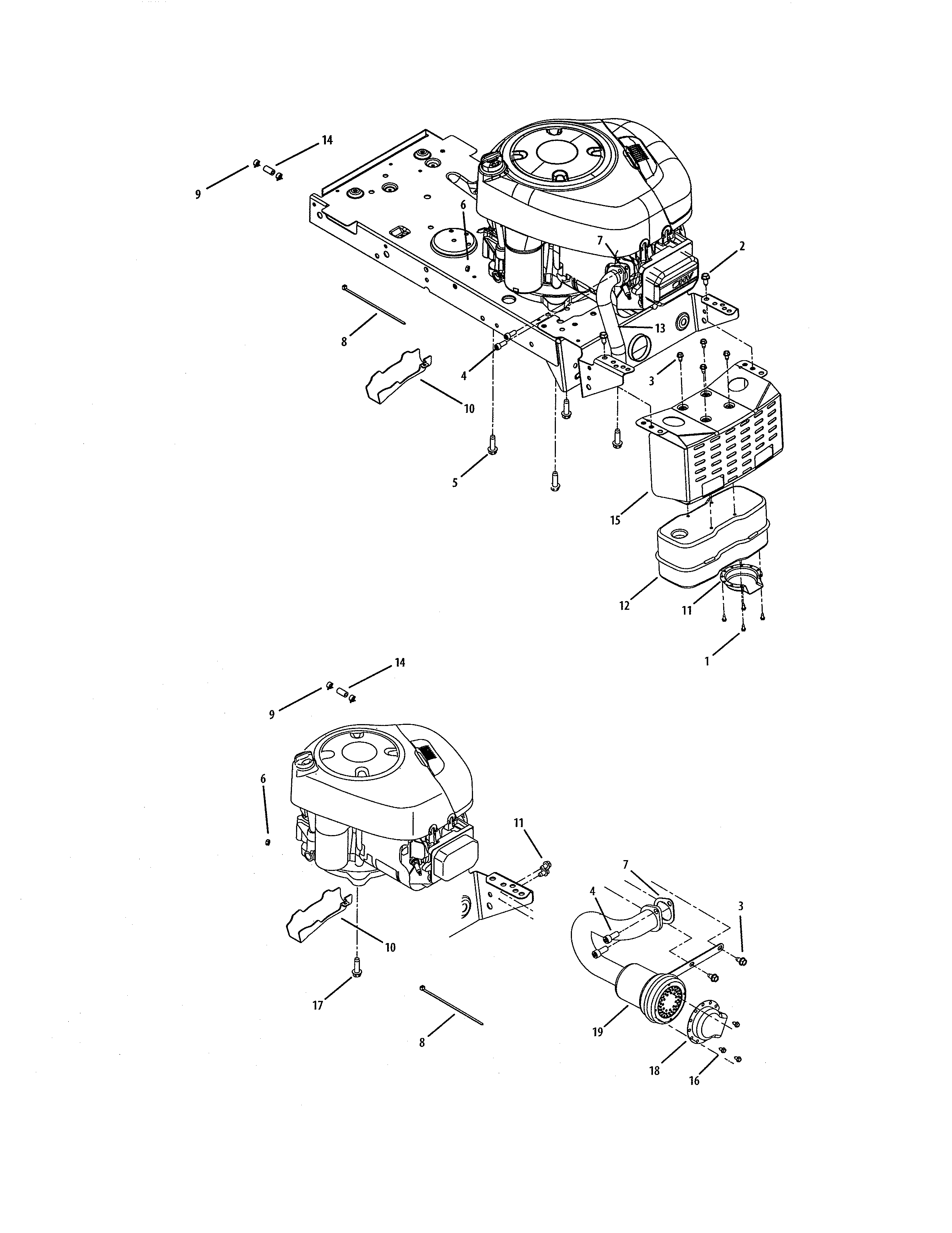 B&s model 29 w/low muffler / b&s model 21