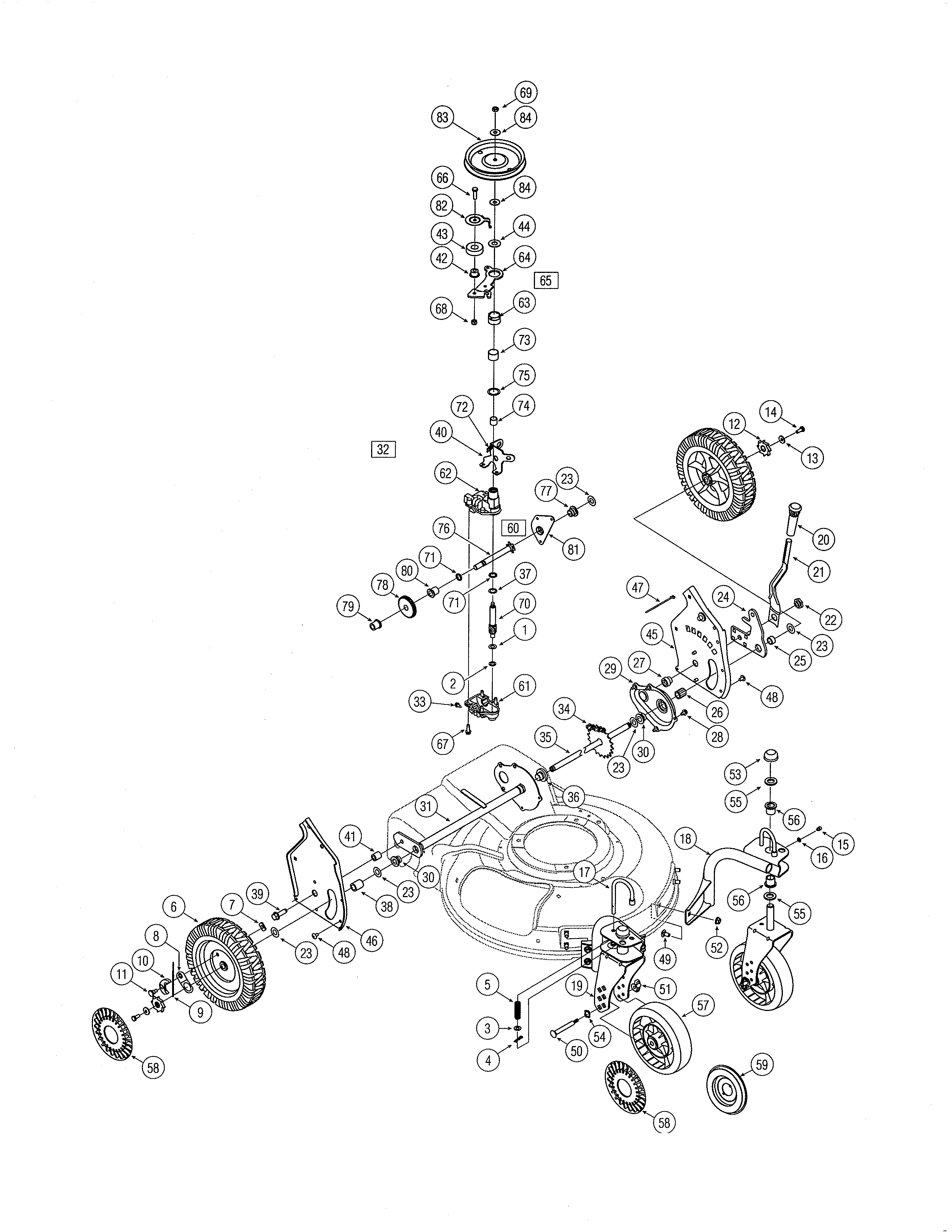 Wheels/transmission