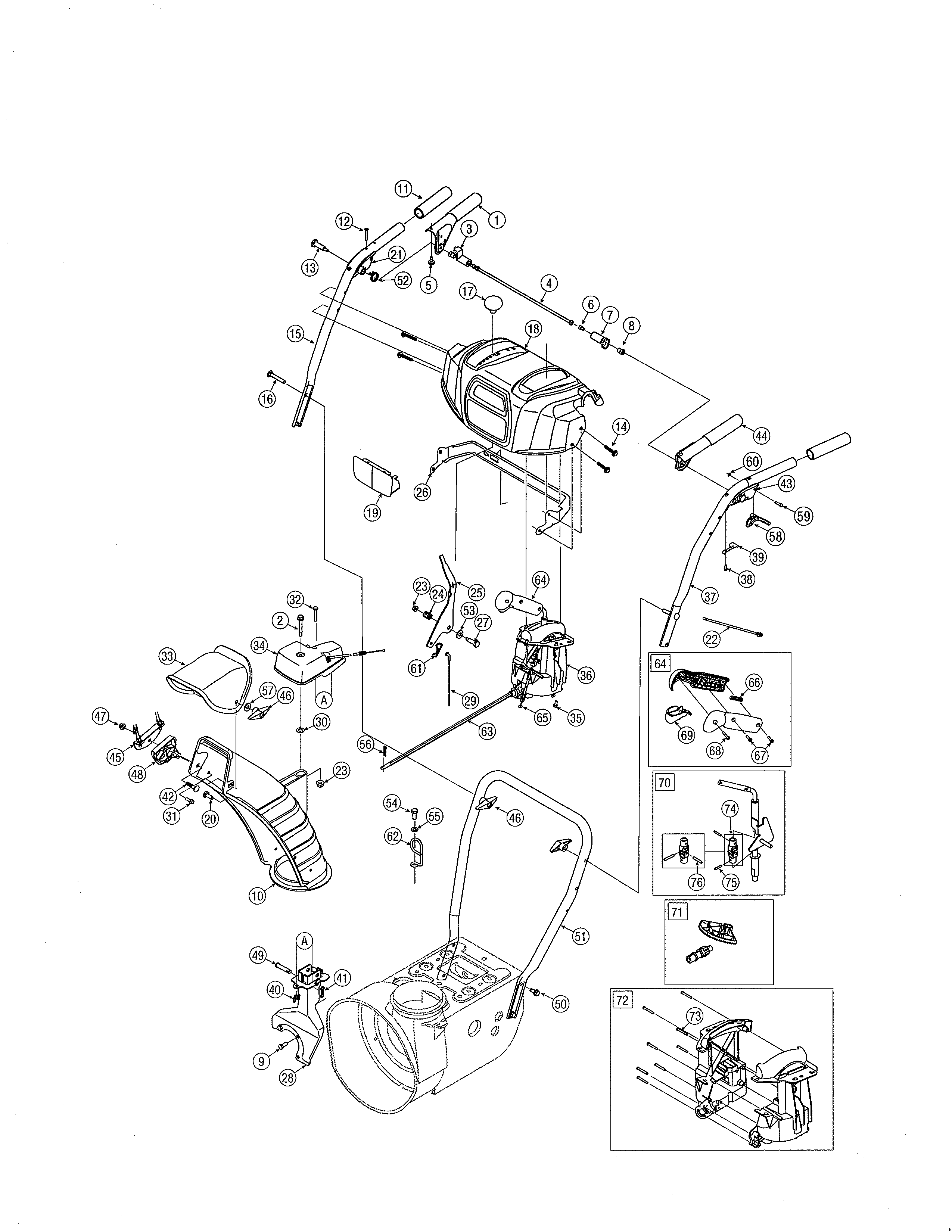 Chute/handles/panel