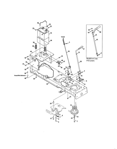 Frame & manual pto-42" & 46" decks