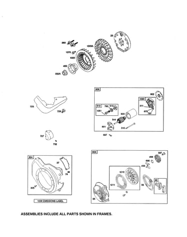 Blower housing/electric starter/flywheel